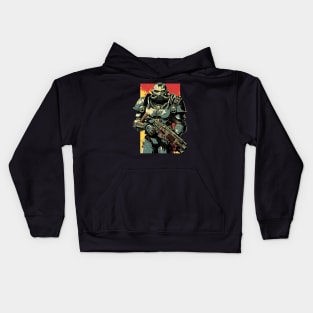 Dystopian Knight in Full Armor - Post Apocalyptic Kids Hoodie